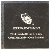 US Coins 2014 Baseball Hall of Fame Proof Commemor