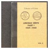 US Coins 1909-1940 Lincoln cent album with 86 Linc