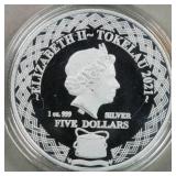 Worldwide Silver Coins 2021 Elizabeth II 1 oz Silv