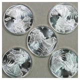 Silver Bullion 5 1/10 Ounce Walking Liberty Design