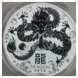 Worldwide Silver Coins 2012 Australian $1 Dragon