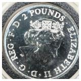 Worldwide Silver Coins 2016 Great Britain 2 lb Yea
