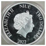 Worldwide Silver Coins 2022 Niue $2 1 oz