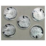 Silver Bullion 5 1/10 Ounce Buffalo Nickel Design