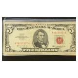 US Paper Money 10 x 1963 $5 Legal Tender