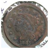 US Coins 1845 Liberty Large Cent