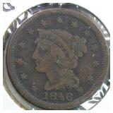 US Coins 1846 Liberty Large Cent