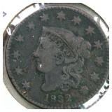 US Coins 1832 Liberty Large Cent