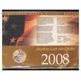US Coins 2008 American Silver Eagle Colorized