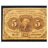 US Paper Money 1st issue 5 Cent fractional FR#1230