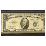 US Paper Money 1953 $10 Silver Certificate
