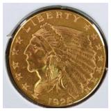US Gold Coins 1926 $2 1/2 Indian Gold Quarter Eagl