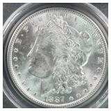 US Silver Coins 1887 $1 Morgan Silver Dollar Grade