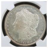 US Silver Coins 1878-S $1 Morgan Silver Dollar Gra