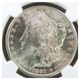 US Silver Coins 1881-S $1 Morgan Silver Dollar Gra