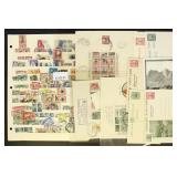 South Africa Stamps on cards & stockpage, wide var