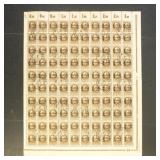 Bavaria Stamps #193 Used Sheet of 100 with Wurzbur