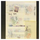 Brazil & Nicaragua Stamps on stockpages and in gla
