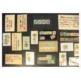 British Empire Stamps on Cards, many with identifi