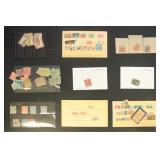 British Empire Stamps on Cards, many with identifi