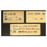 Great Britain Stamps Used Selection on three stock