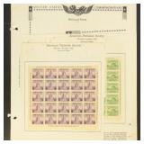 US Stamps 1930s-1940s Mint Hinged collection on pa