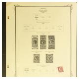 India Stamps on a variety of pages, mostly early 2