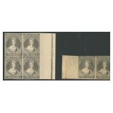 New Zealand Proofs Chalon Head 2p on card, block o