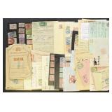 Australia & States Revenue Stamps on cards, stock