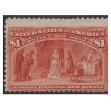 US Stamps #241 Mint part OG with tear at bottom, 1
