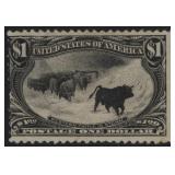 US Stamps #292 Mint Regummed with thins and perf r