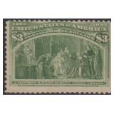 US Stamps #243 Mint No Gum with small thins, 1893