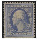 US Stamps #340 Mint LH, 15 cent Washington CV $77