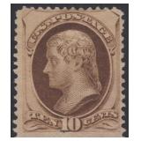 US Stamps #188 Mint No Gum with small perf faults