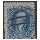 US Stamps #101 Used with creases and perf faults 1