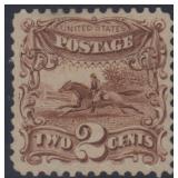 US Stamps #124 Mint No Gum 1869 Pictorial with PSE