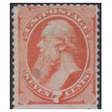 US Stamps #138 Used with a deep thin, 1870 Grilled