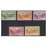 US Canal Zone Official Airmail Stamps #CO8-CO12 Us