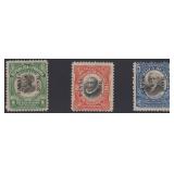 US Canal Zone Stamps #55-57 Mint Hinged 1920 Ameri