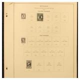US Back of Book Stamps collection on pages, includ