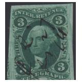 US Revenue Stamps #R19a First Issue Revenue with P