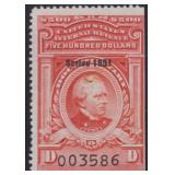 US Revenue Stamps #R584 Appears Mint with stain on