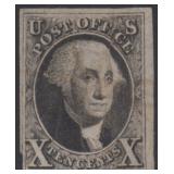 US Stamps #2 Used with major tears & repair 10 Cen