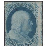 US Stamps #7 Unused Disturbed OG with PSE Certific