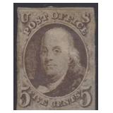 US Stamps #1 Used with a PSE Certificate Stating '