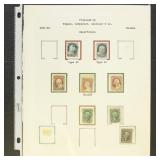 US Stamps 1850s Used collection on vintage pages w