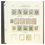 US Stamps 1860s Used collection on vintage pages w