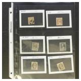 US Stamps 1860s-1890s Used on cards & pages, mixed