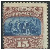 US Stamps #119 Mint Regummed with large thin CV $1