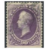 US Stamps #218 Used with light creases CV $225
